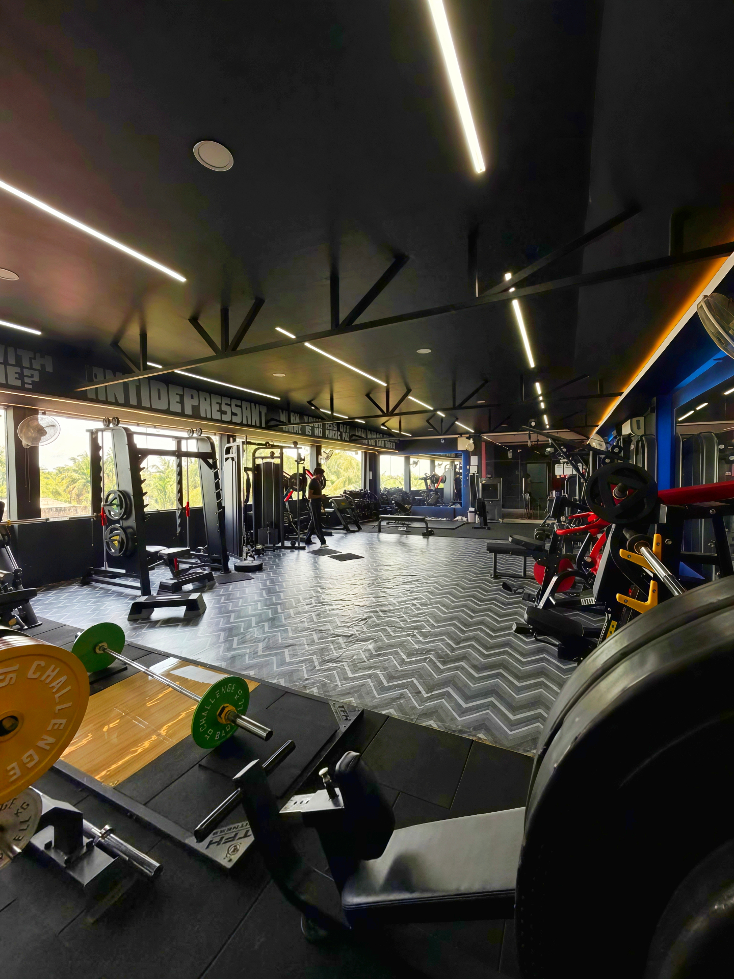 Wide-angle view of Strength Fusion Gym Silchar interior